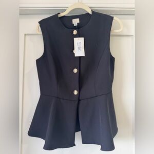 A New Day Black Peplum top size small
